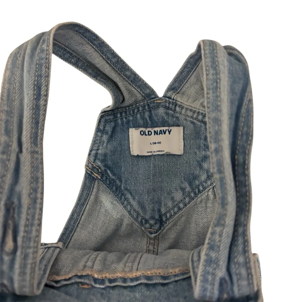 Old Navy Girls Light Blue Denim Overalls Size L